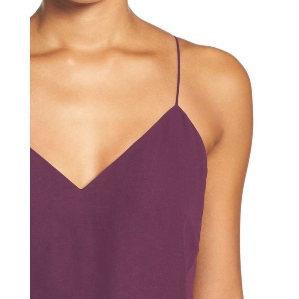 Inesse Chiffon V-Neck Spaghetti Strap Gown